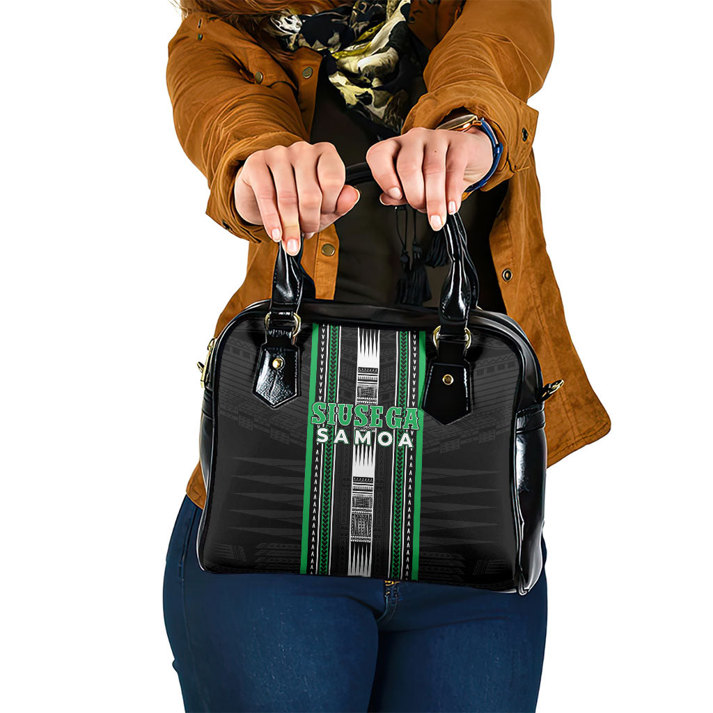 Siusega Samoa Shoulder Handbag Samoan Tribal Pattern LT05 One Size Green - Polynesian Pride