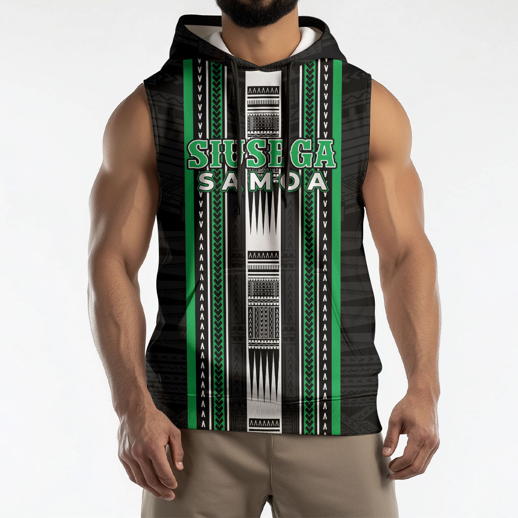 Personalised Siusega Samoa Sleeveless Hoodie Samoan Tribal Pattern LT05 - Polynesian Pride