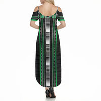 Personalised Siusega Samoa Summer Maxi Dress Samoan Tribal Pattern