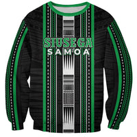 Personalised Siusega Samoa Sweatshirt Samoan Tribal Pattern LT05 Unisex Green - Polynesian Pride