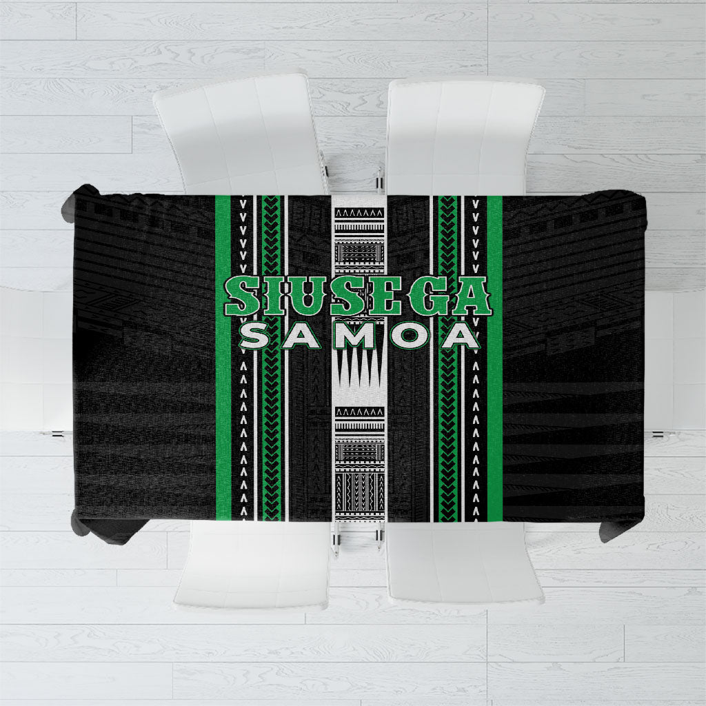 Siusega Samoa Tablecloth Samoan Tribal Pattern LT05 Green - Polynesian Pride