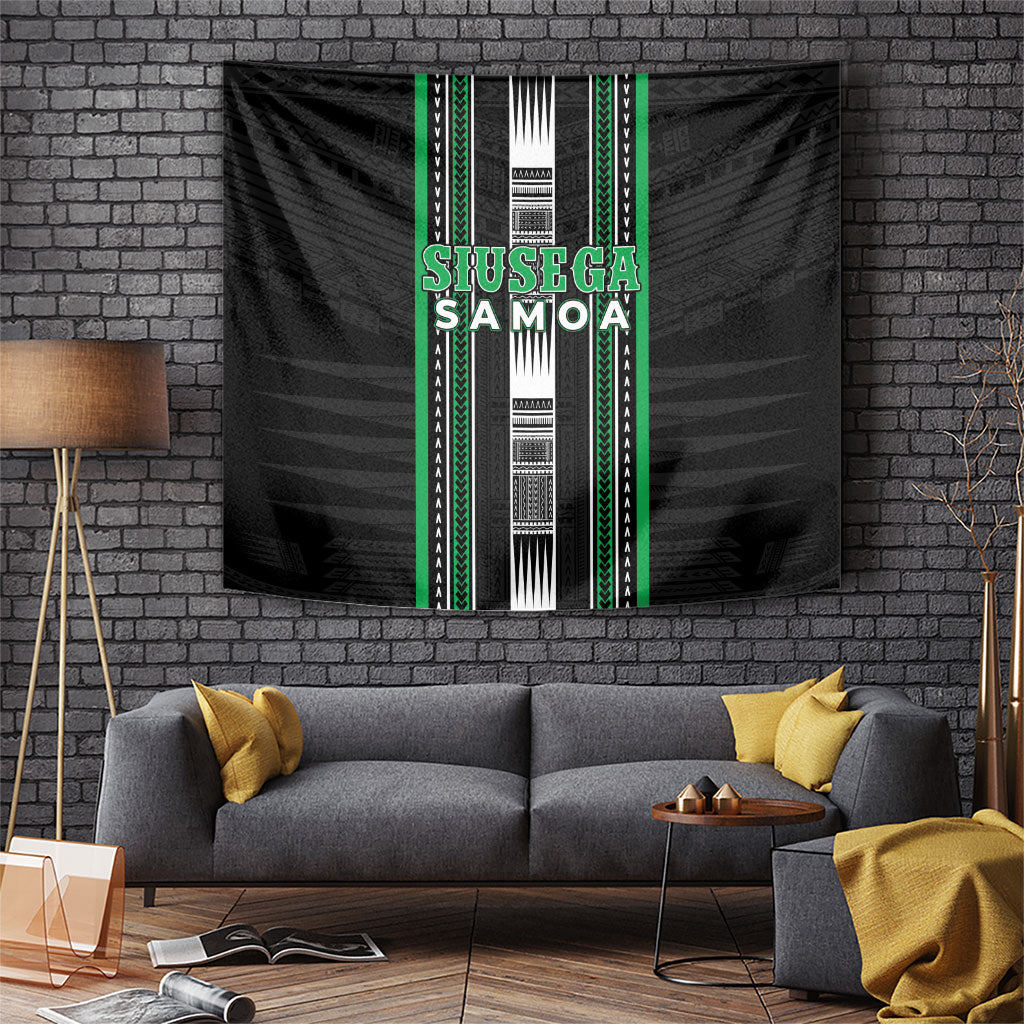 Siusega Samoa Tapestry Samoan Tribal Pattern LT05 Green - Polynesian Pride