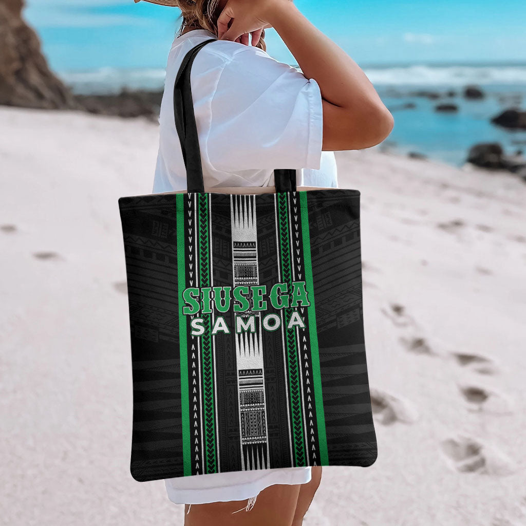 Siusega Samoa Tote Bag Samoan Tribal Pattern