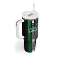 Personalised Siusega Samoa Tumbler With Handle Samoan Tribal Pattern LT05 - Polynesian Pride