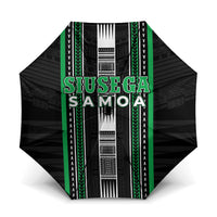 Siusega Samoa Umbrella Samoan Tribal Pattern LT05 One Size Folded 11.42 inch Opened Diameter 37.4 inch Green - Polynesian Pride