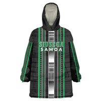 Personalised Siusega Samoa Wearable Blanket Hoodie Samoan Tribal Pattern
