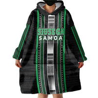 Personalised Siusega Samoa Wearable Blanket Hoodie Samoan Tribal Pattern