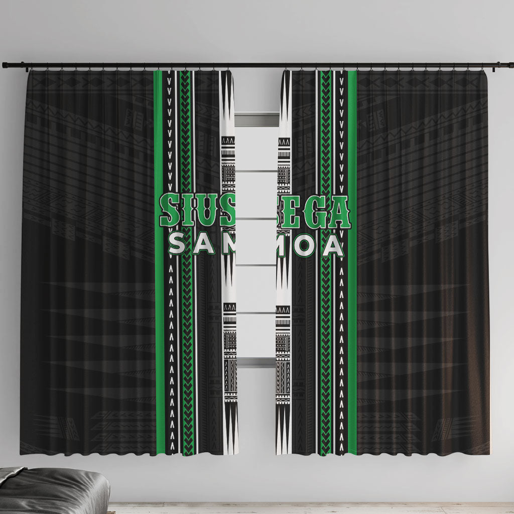 Siusega Samoa Window Curtain Samoan Tribal Pattern