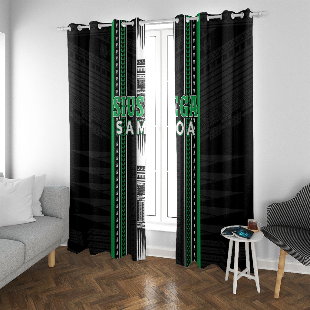 Siusega Samoa Window Curtain Samoan Tribal Pattern