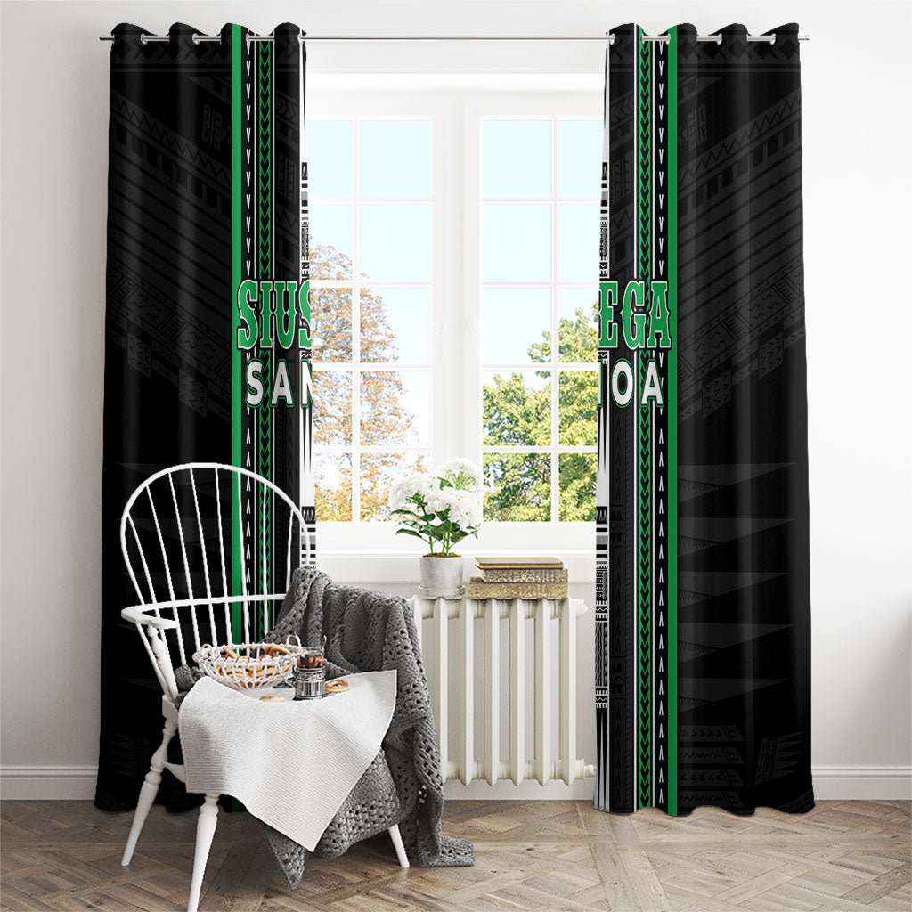Siusega Samoa Window Curtain Samoan Tribal Pattern