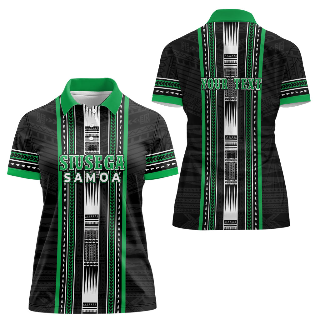 Personalised Siusega Samoa Women Polo Shirt Samoan Tribal Pattern LT05 - Polynesian Pride