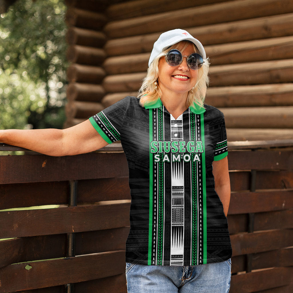 Personalised Siusega Samoa Women Polo Shirt Samoan Tribal Pattern LT05 - Polynesian Pride