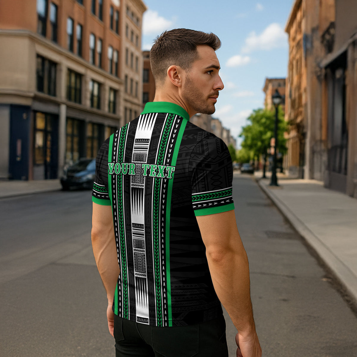 Personalised Siusega Samoa Zipper Polo Shirt Samoan Tribal Pattern LT05 - Polynesian Pride
