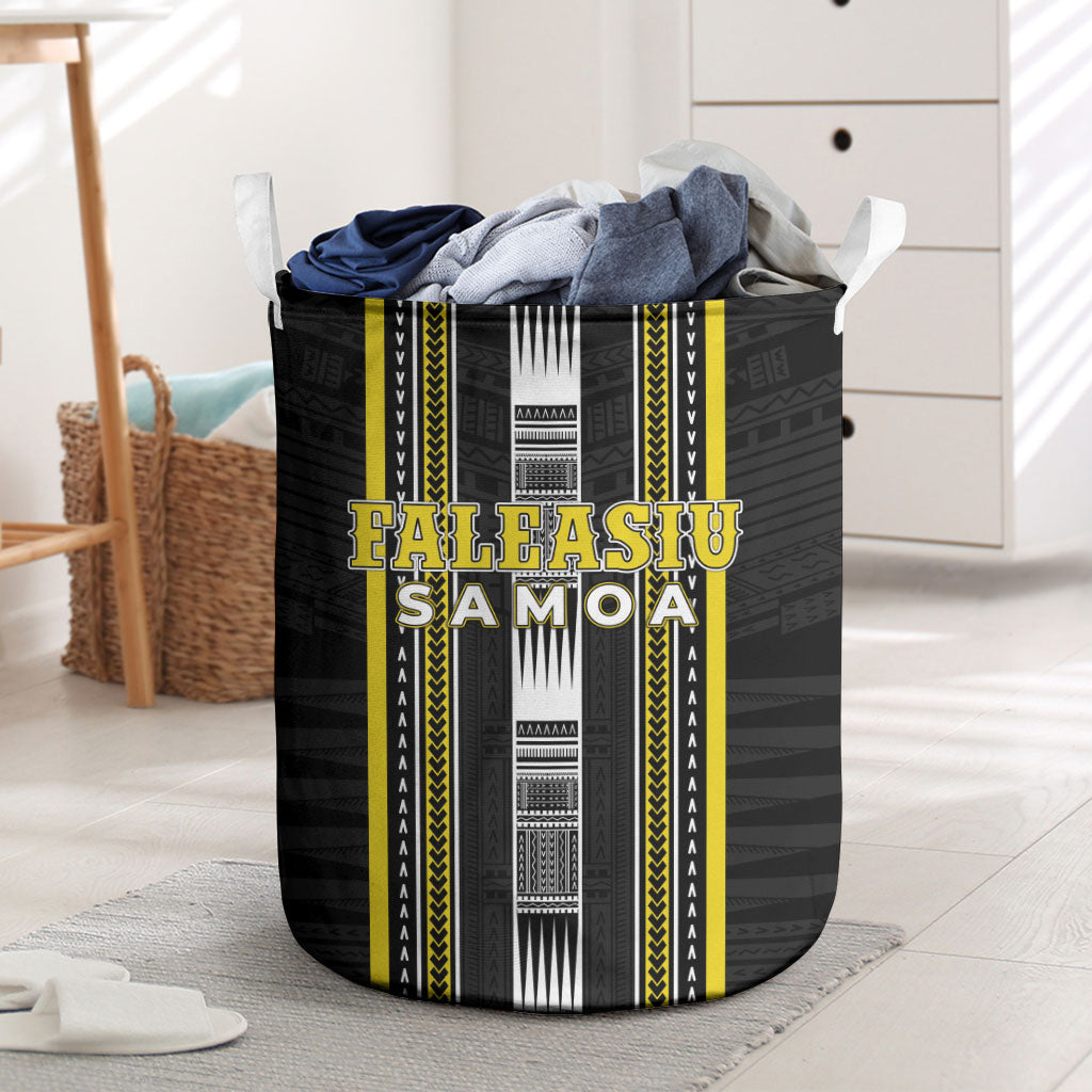 Faleasiu Samoa Laundry Basket Samoan Tribal Pattern