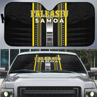 Faleasiu Samoa Auto Sun Shade Samoan Tribal Pattern LT05 Yellow - Polynesian Pride