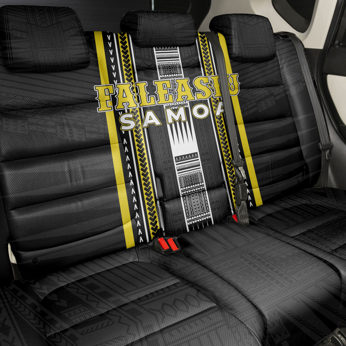 Faleasiu Samoa Back Car Seat Cover Samoan Tribal Pattern