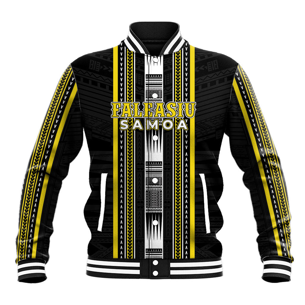 Personalised Faleasiu Samoa Baseball Jacket Samoan Tribal Pattern LT05 Unisex Yellow - Polynesian Pride