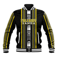 Personalised Faleasiu Samoa Baseball Jacket Samoan Tribal Pattern LT05 Unisex Yellow - Polynesian Pride