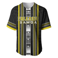 Personalised Faleasiu Samoa Baseball Jersey Samoan Tribal Pattern LT05 Yellow - Polynesian Pride