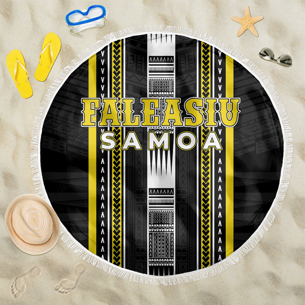 Faleasiu Samoa Beach Blanket Samoan Tribal Pattern LT05 One Size 150cm Yellow - Polynesian Pride