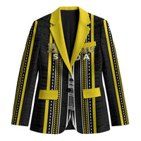 Personalised Faleasiu Samoa Blazer Samoan Tribal Pattern LT05 Unisex Yellow - Polynesian Pride