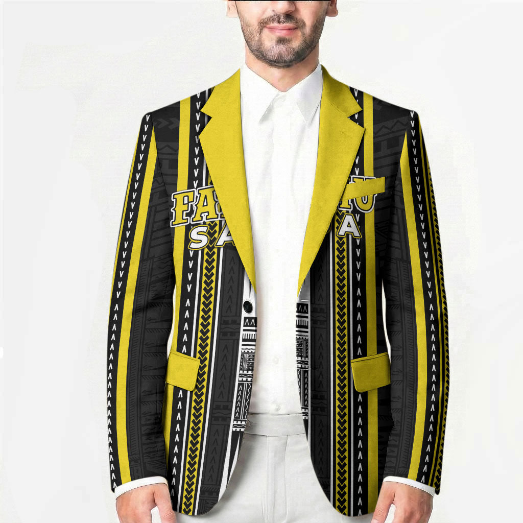Personalised Faleasiu Samoa Blazer Samoan Tribal Pattern LT05 - Polynesian Pride