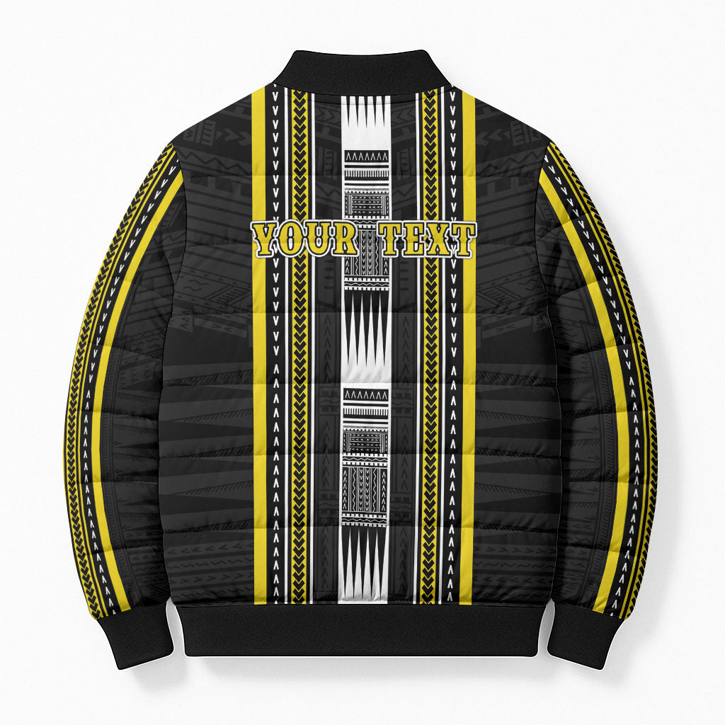 Personalised Faleasiu Samoa Bomber Puffer Jacket Samoan Tribal Pattern LT05 - Polynesian Pride