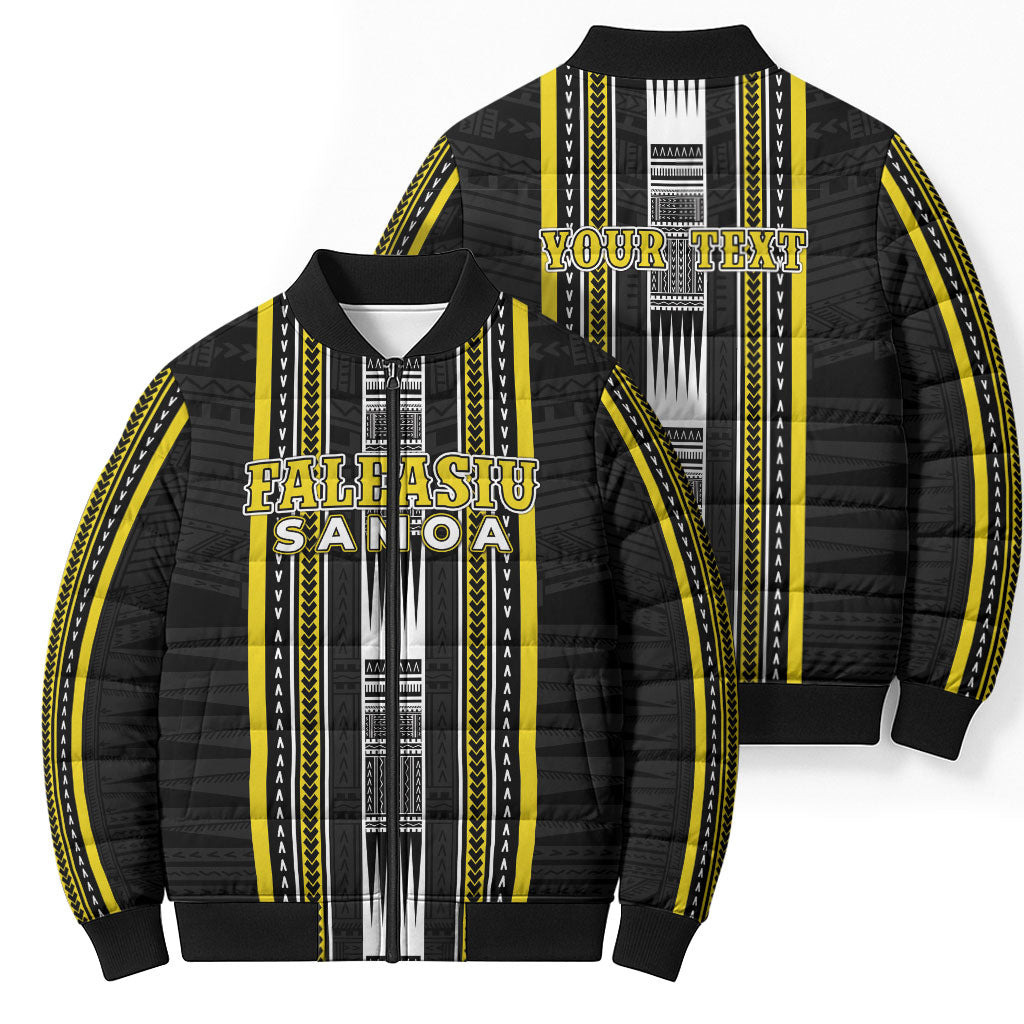Personalised Faleasiu Samoa Bomber Puffer Jacket Samoan Tribal Pattern LT05 - Polynesian Pride