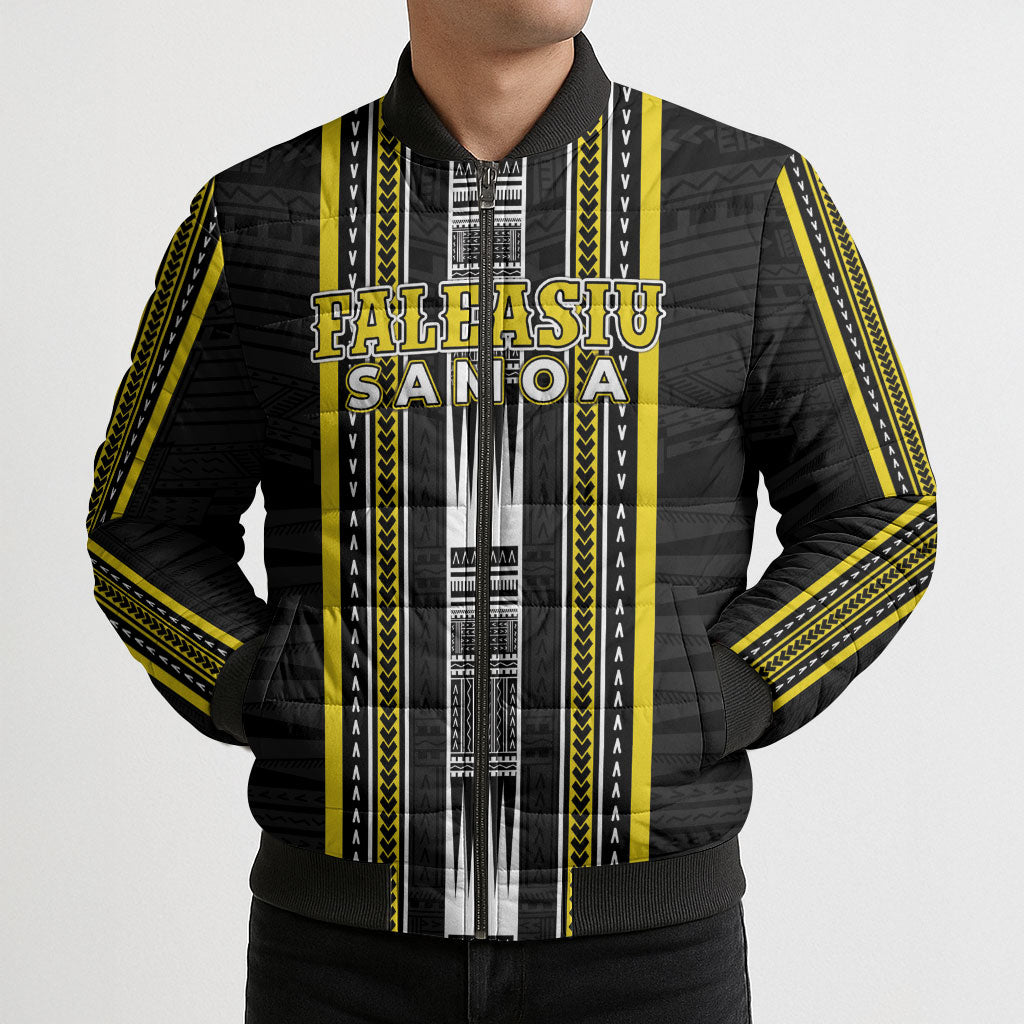 Personalised Faleasiu Samoa Bomber Puffer Jacket Samoan Tribal Pattern LT05 - Polynesian Pride