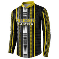Personalised Faleasiu Samoa Button Sweatshirt Samoan Tribal Pattern LT05 - Polynesian Pride