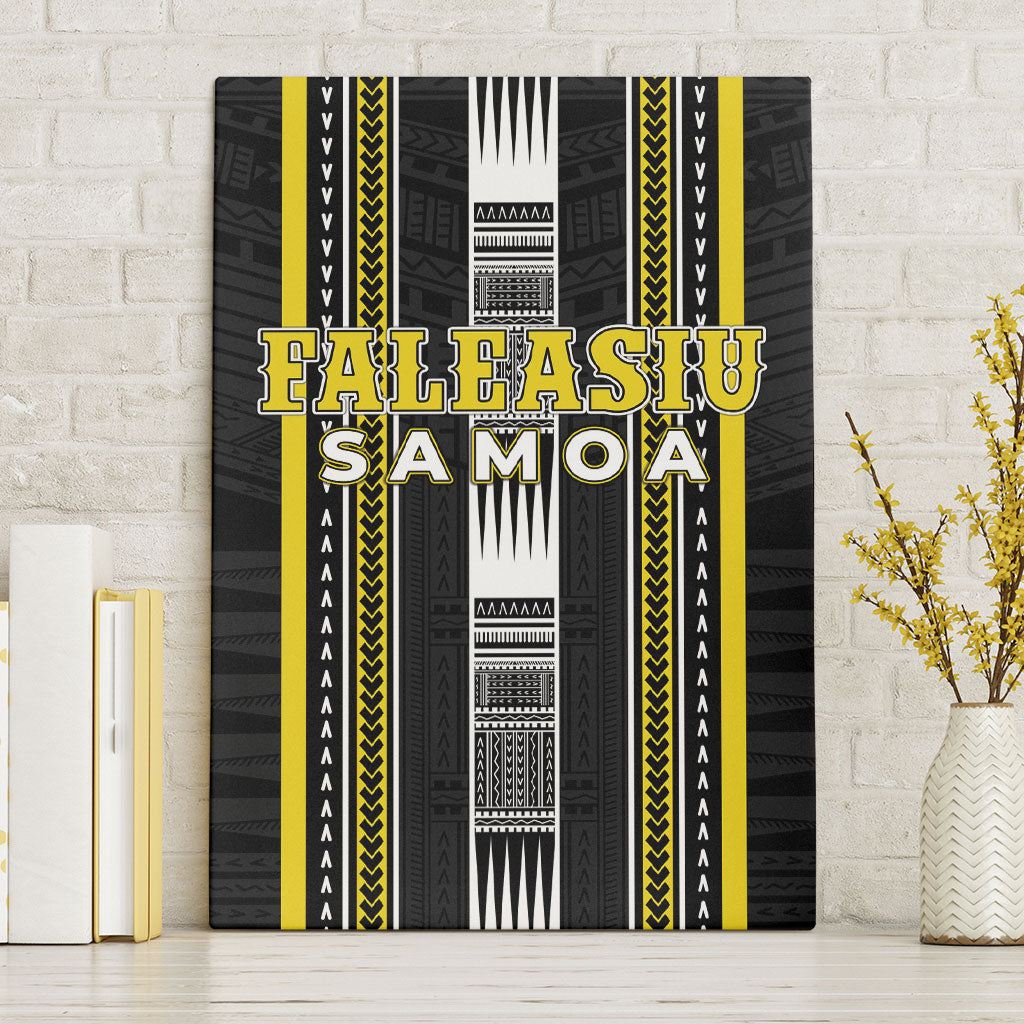 Faleasiu Samoa Canvas Wall Art Samoan Tribal Pattern LT05 Without Frame Yellow - Polynesian Pride