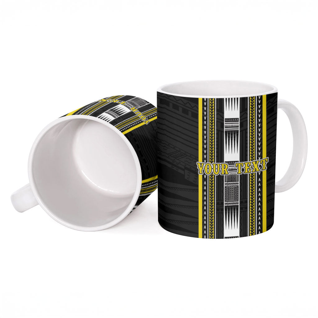 Personalised Faleasiu Samoa Ceramic Mug Samoan Tribal Pattern LT05 - Polynesian Pride