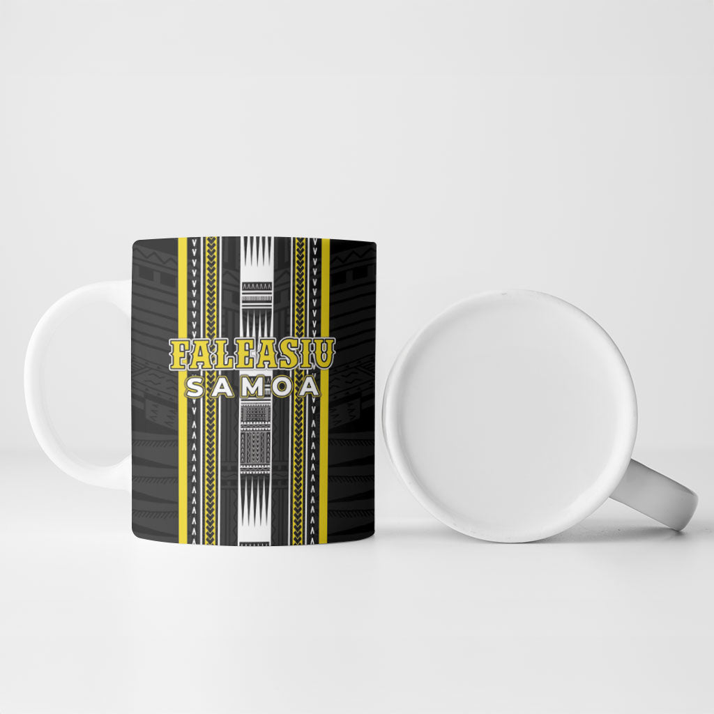 Personalised Faleasiu Samoa Ceramic Mug Samoan Tribal Pattern LT05 - Polynesian Pride