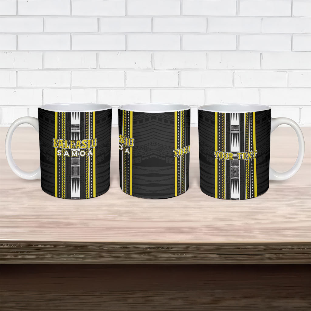 Personalised Faleasiu Samoa Ceramic Mug Samoan Tribal Pattern LT05 - Polynesian Pride