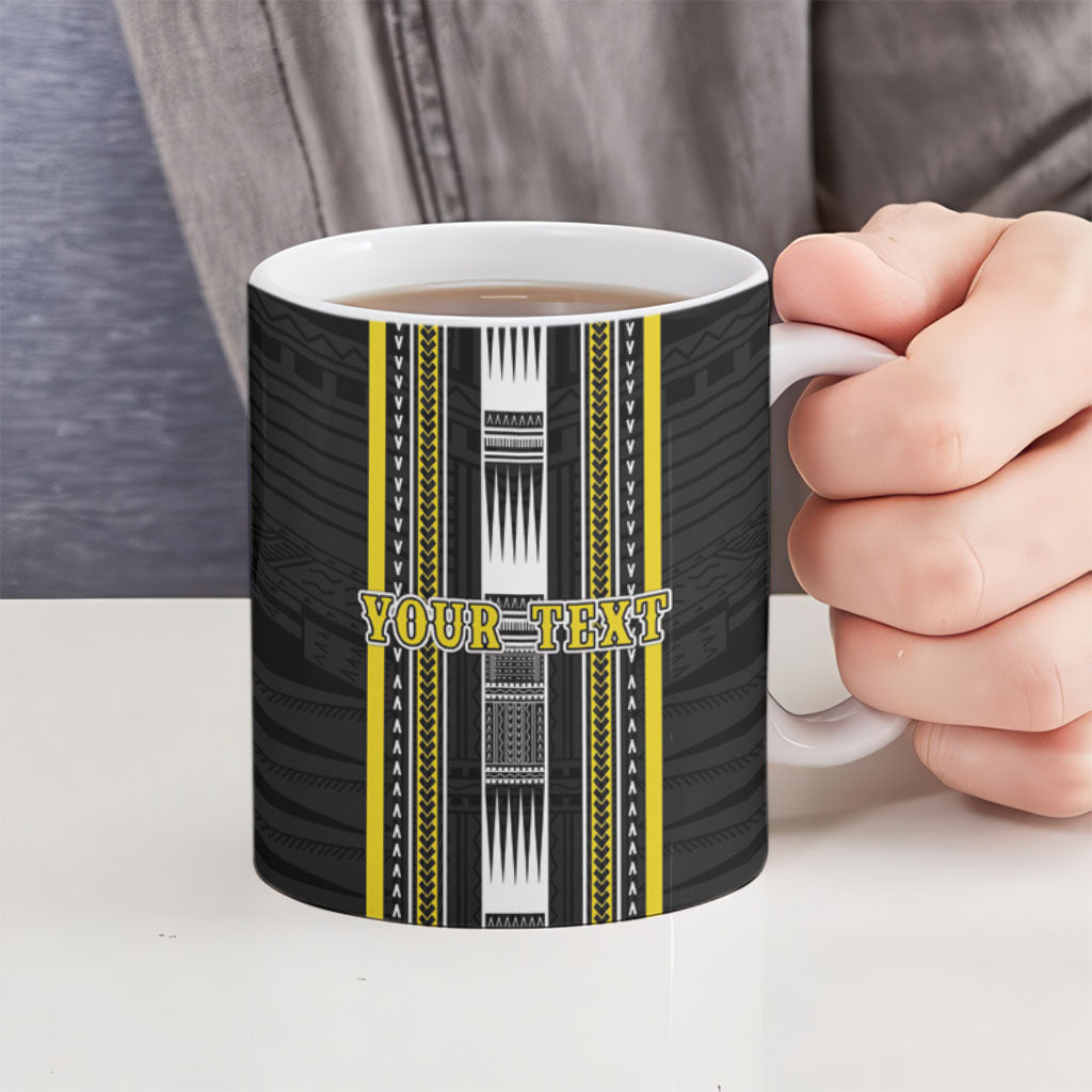 Personalised Faleasiu Samoa Ceramic Mug Samoan Tribal Pattern LT05 - Polynesian Pride