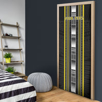 Personalised Faleasiu Samoa Door Cover Samoan Tribal Pattern LT05 - Polynesian Pride