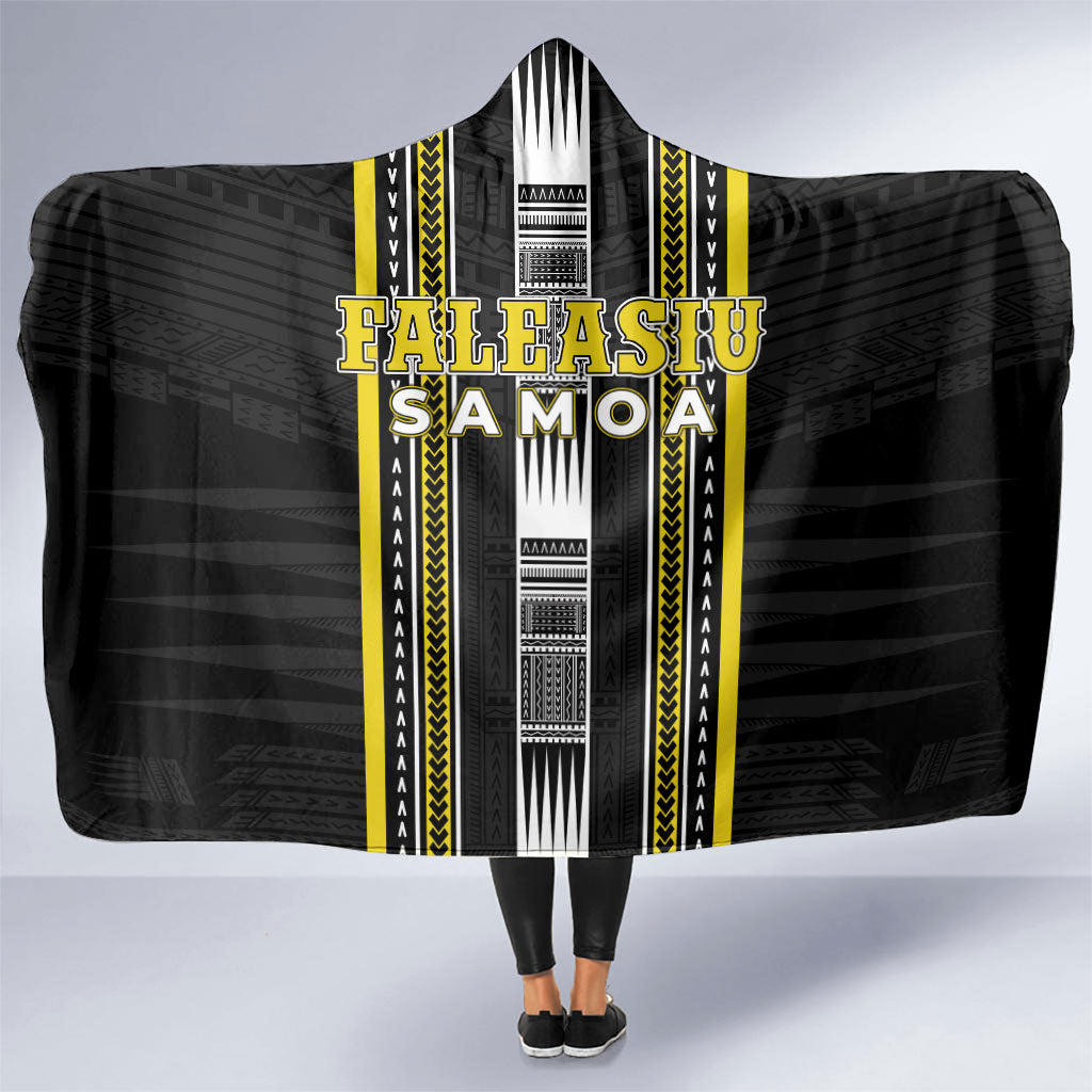 Faleasiu Samoa Hooded Blanket Samoan Tribal Pattern LT05 One Size Yellow - Polynesian Pride