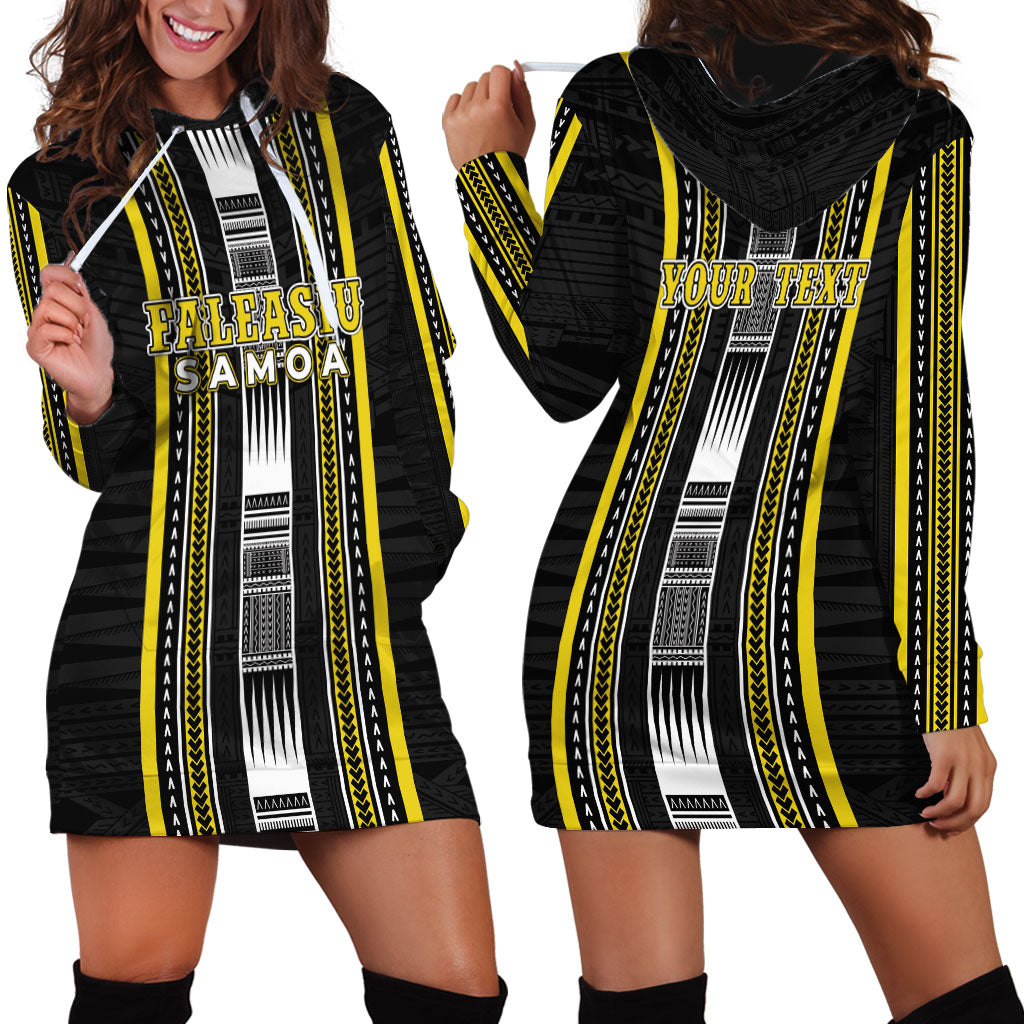 Personalised Faleasiu Samoa Hoodie Dress Samoan Tribal Pattern LT05 - Polynesian Pride