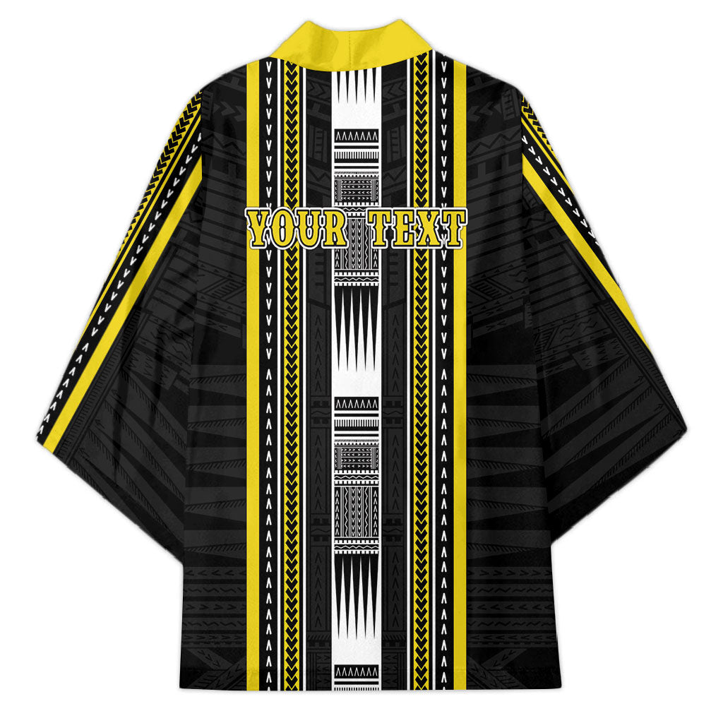 Personalised Faleasiu Samoa Kimono Samoan Tribal Pattern