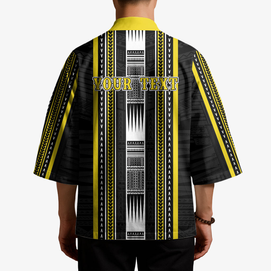 Personalised Faleasiu Samoa Kimono Samoan Tribal Pattern