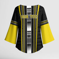 Personalised Faleasiu Samoa Kimono Sleeve Blouse Samoan Tribal Pattern LT05 - Polynesian Pride