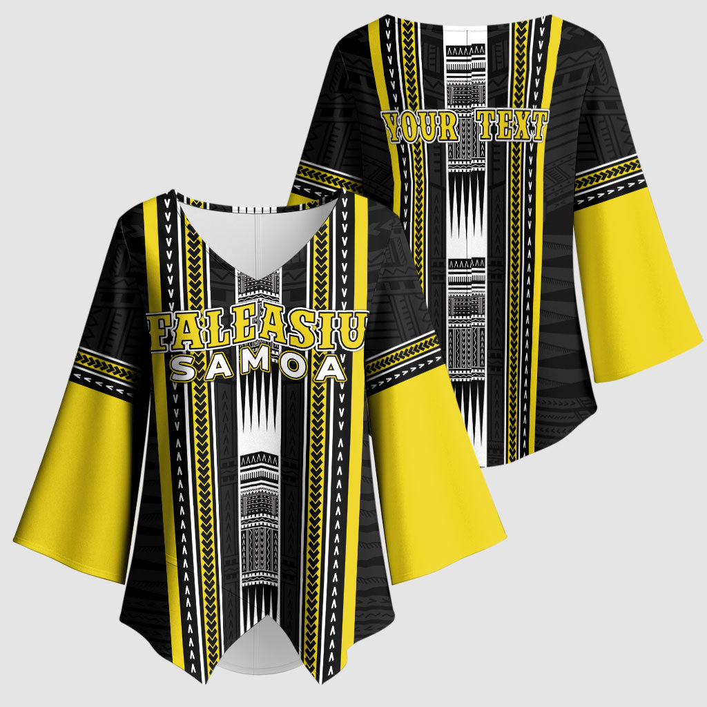 Personalised Faleasiu Samoa Kimono Sleeve Blouse Samoan Tribal Pattern LT05 - Polynesian Pride