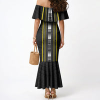 Personalised Faleasiu Samoa Mermaid Dress Samoan Tribal Pattern