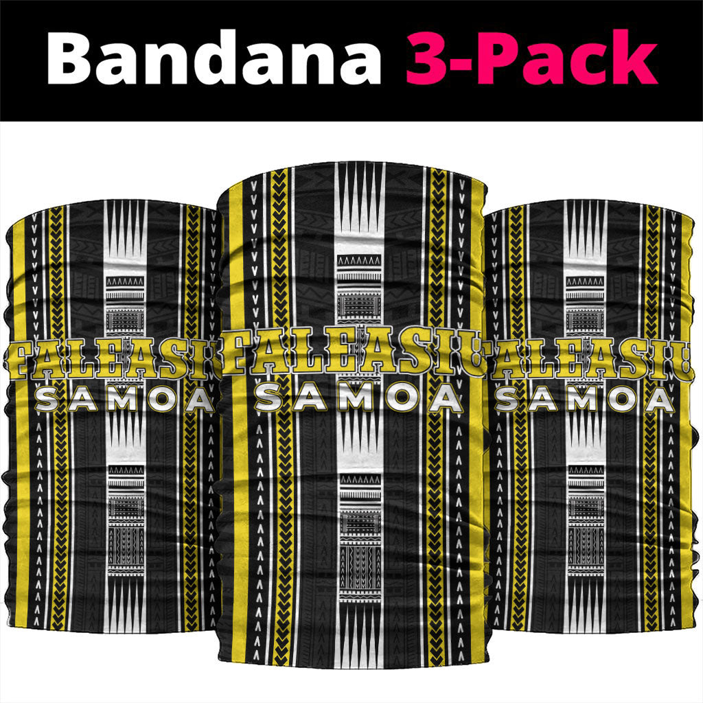 Faleasiu Samoa Neck Gaiter Samoan Tribal Pattern LT05 package One Size: 25*50cm Yellow - Polynesian Pride