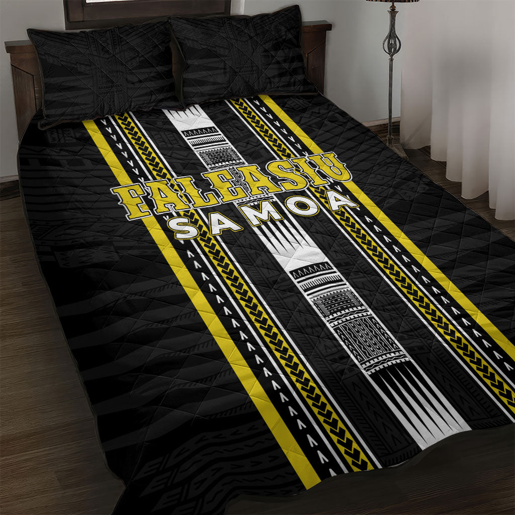 Faleasiu Samoa Quilt Bed Set Samoan Tribal Pattern LT05 Yellow - Polynesian Pride