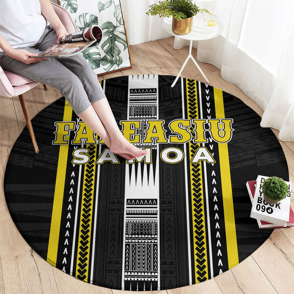 Faleasiu Samoa Round Carpet Samoan Tribal Pattern LT05 - Polynesian Pride