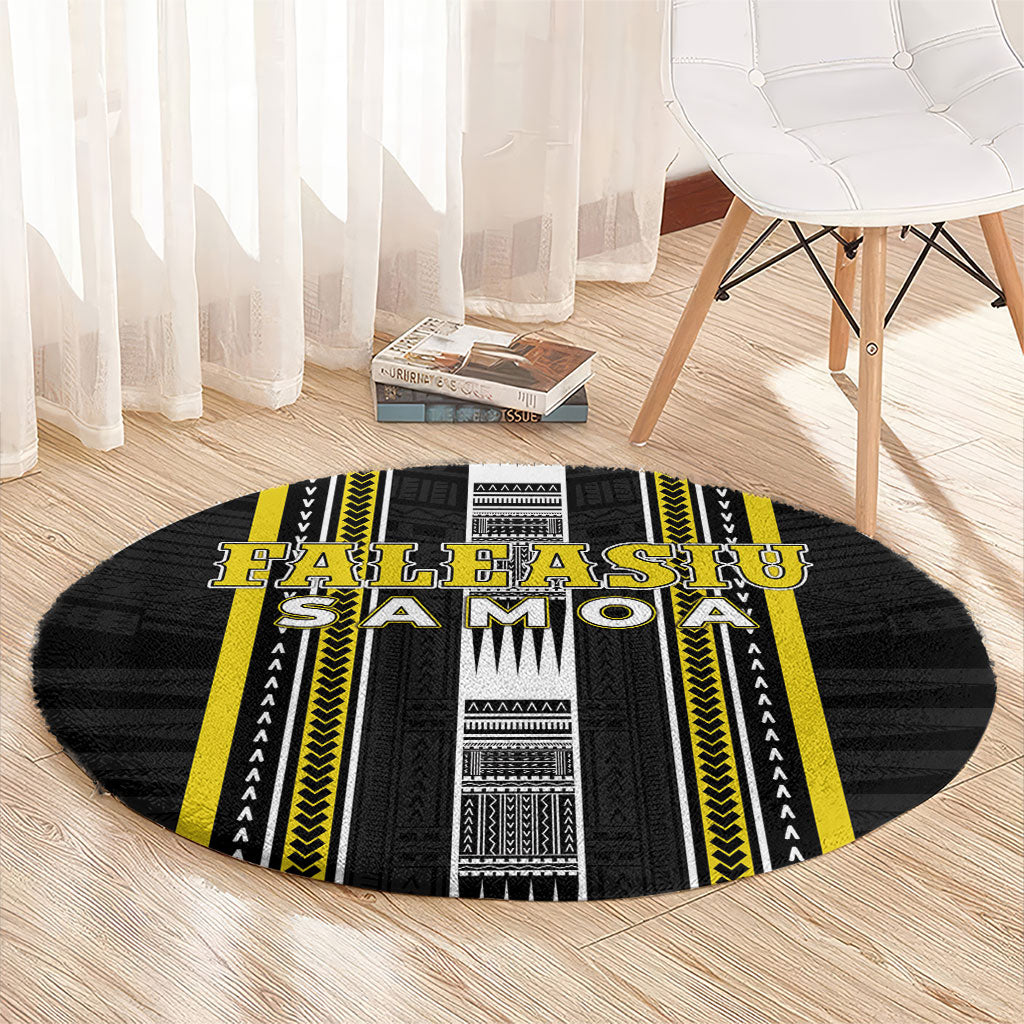 Faleasiu Samoa Round Carpet Samoan Tribal Pattern LT05 - Polynesian Pride