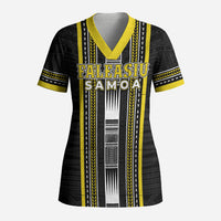 Personalised Faleasiu Samoa Scrub Top Samoan Tribal Pattern