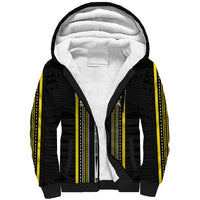 Personalised Faleasiu Samoa Sherpa Hoodie Samoan Tribal Pattern LT05 Unisex Yellow - Polynesian Pride