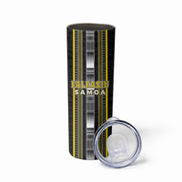 Personalised Faleasiu Samoa Skinny Tumbler Samoan Tribal Pattern LT05 - Polynesian Pride